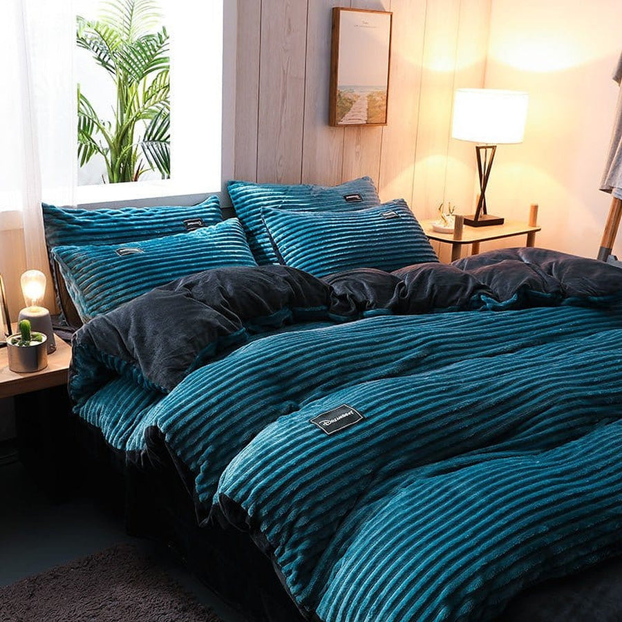 Bedding Set – Corduroy Velvet – Teal