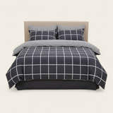 Bedding Set – Windowpane Check – Midnight Navy
