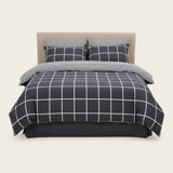 Bedding Set – Windowpane Check – Midnight Navy