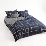 Bedding Set – Windowpane Check – Midnight Navy