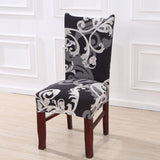 Chair Cover – Baroque Damask – Ink Black