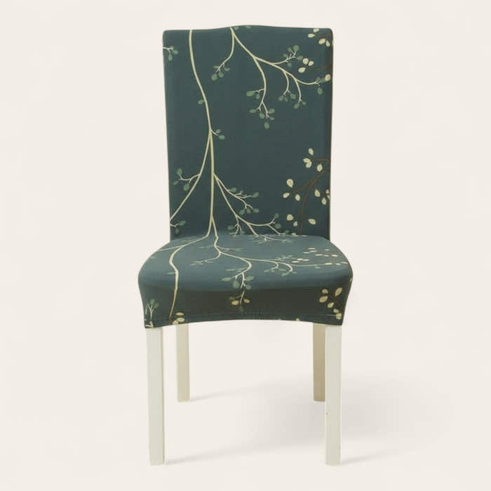 Chair Cover – Botanical Branch Print – Forest