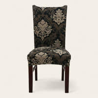 Chair Cover – Damask Print – Bronze & Black