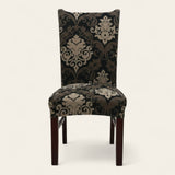 Chair Cover – Damask Print – Bronze & Black