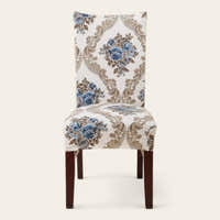 Chair Cover – Floral Damask – Bouclé Sand
