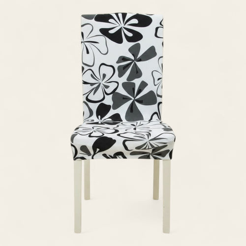 Chair Cover – Floral Print – Black & White
