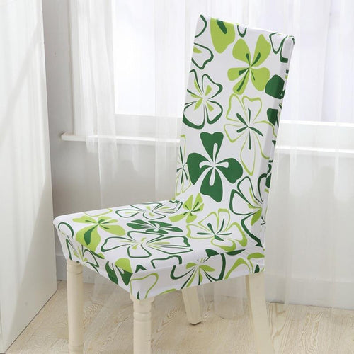 Chair Cover – Floral Print – Lime & Cream