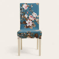 Chair Cover – Floral Print – Stormy Blue