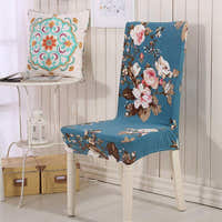 Chair Cover – Floral Print – Stormy Blue