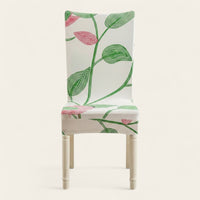 Chair Cover – Folk Leaf Print – Sage Mist