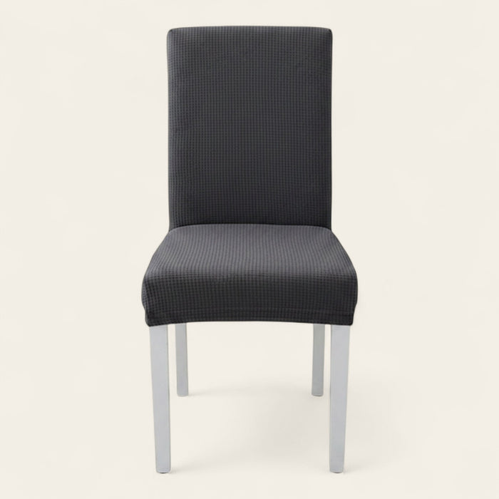 Chair Cover – Herringbone Knit – Charcoal