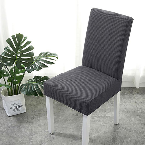 Chair Cover – Herringbone Knit – Charcoal