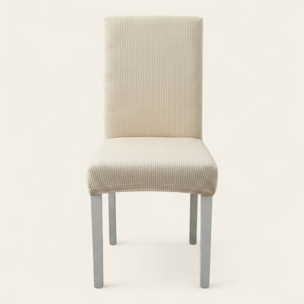 Chair Cover – Herringbone Knit – Ivory Cream