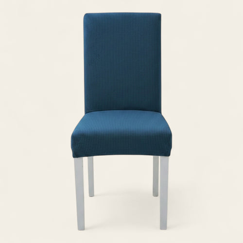 Chair Cover – Herringbone Knit – Stormy Blue
