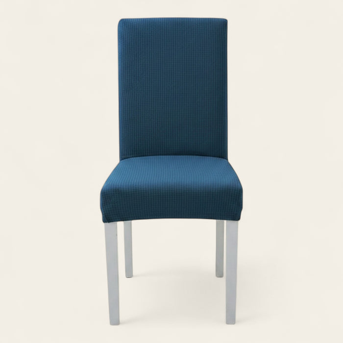 Chair Cover – Herringbone Knit – Stormy Blue