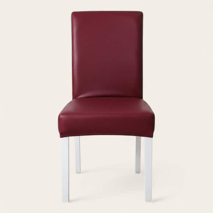 Chair Cover – Leather Look – Bordeaux