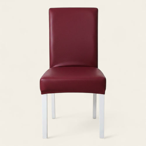 Chair Cover – Leather Look – Bordeaux