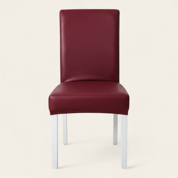 Chair Cover – Leather Look – Bordeaux