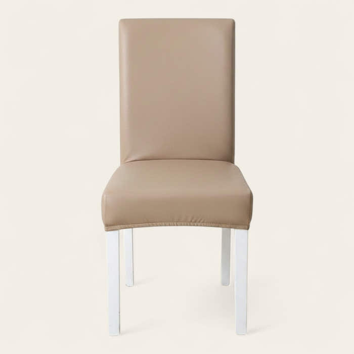 Chair Cover – Leather Look – Caramel