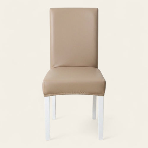 Chair Cover – Leather Look – Caramel