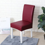 Chair Cover – Leather Look – Bordeaux