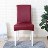 Chair Cover – Leather Look – Bordeaux