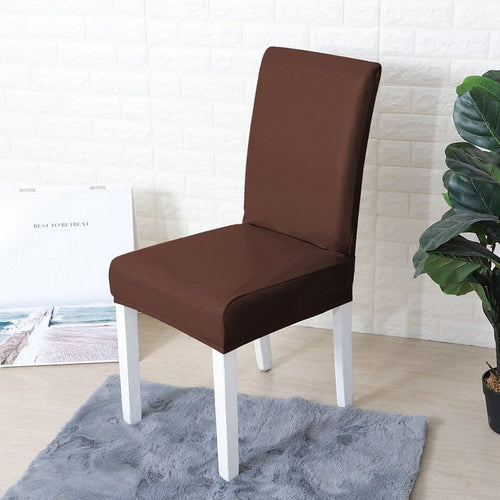 Chair Cover – Leather Look – Espresso