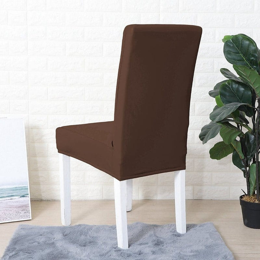 Chair Cover – Leather Look – Espresso