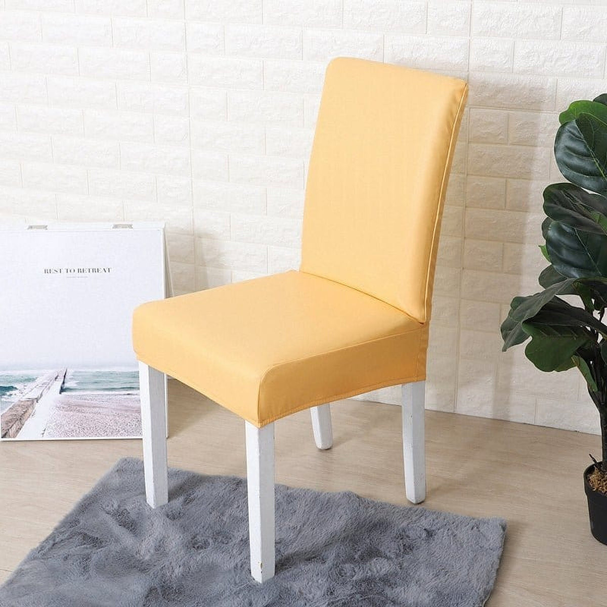 Chair Cover – Leather Look – Honey