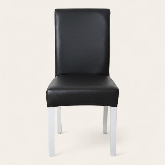 Chair Cover – Leather Look – Ink Black