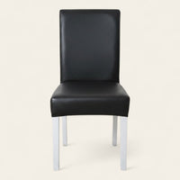 Chair Cover – Leather Look – Ink Black