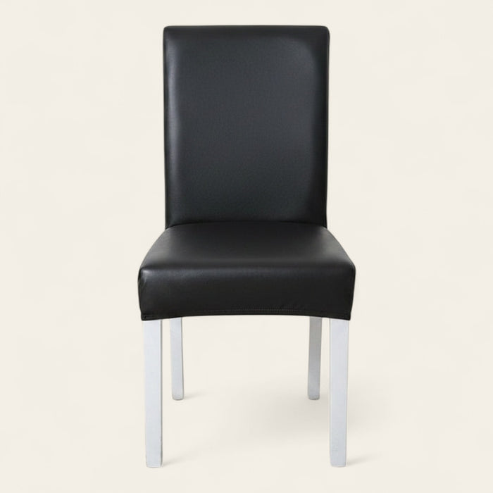 Chair Cover – Leather Look – Ink Black