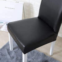 Chair Cover – Leather Look – Ink Black