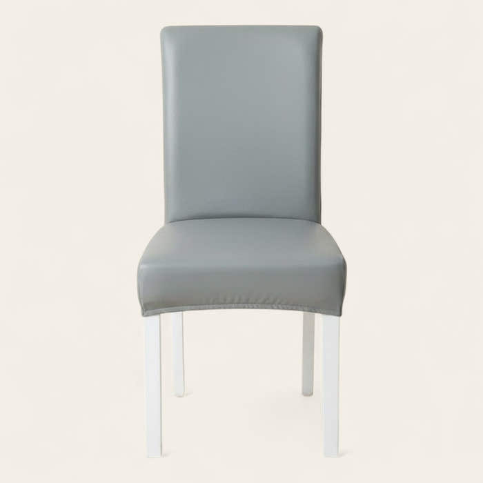 Chair Cover – Leather Look – Pearl Grey