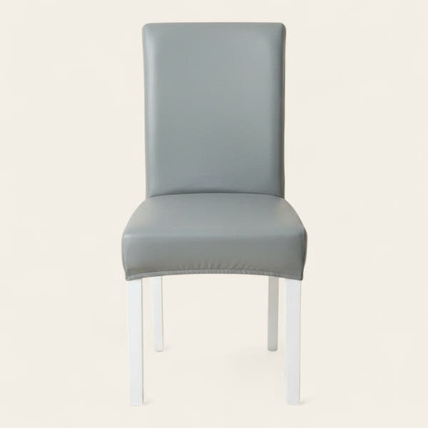 Chair Cover – Leather Look – Pearl Grey
