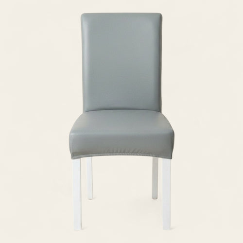 Chair Cover – Leather Look – Pearl Grey