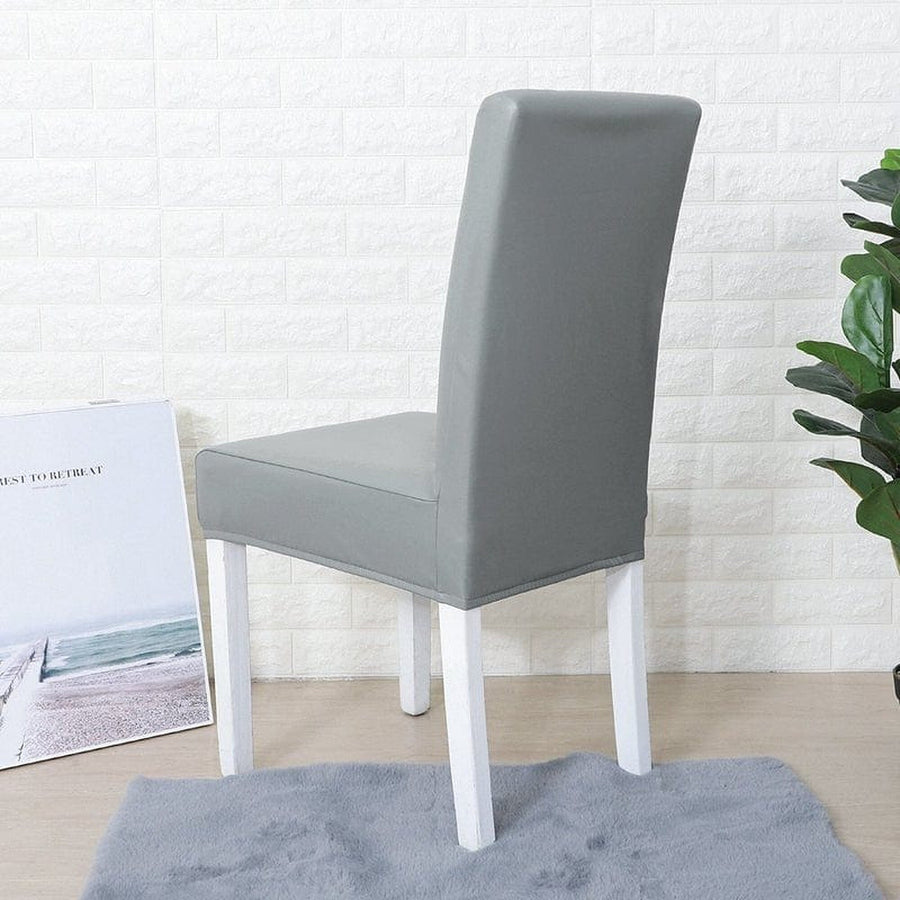 Chair Cover – Leather Look – Pearl Grey