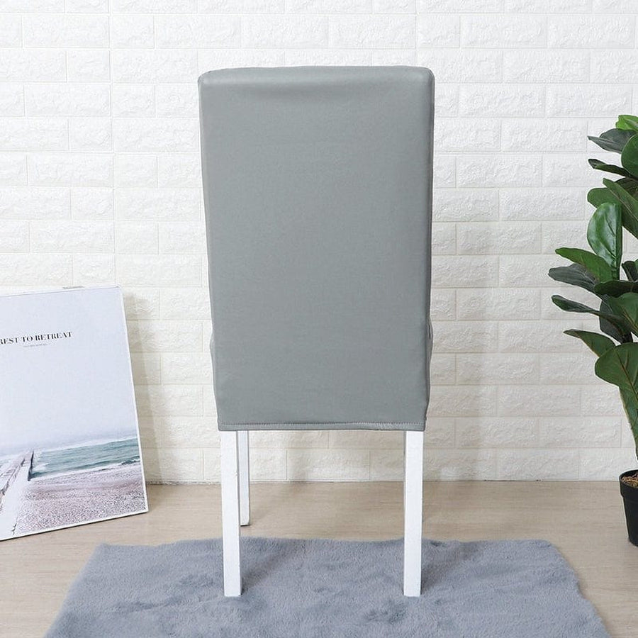 Chair Cover – Leather Look – Pearl Grey