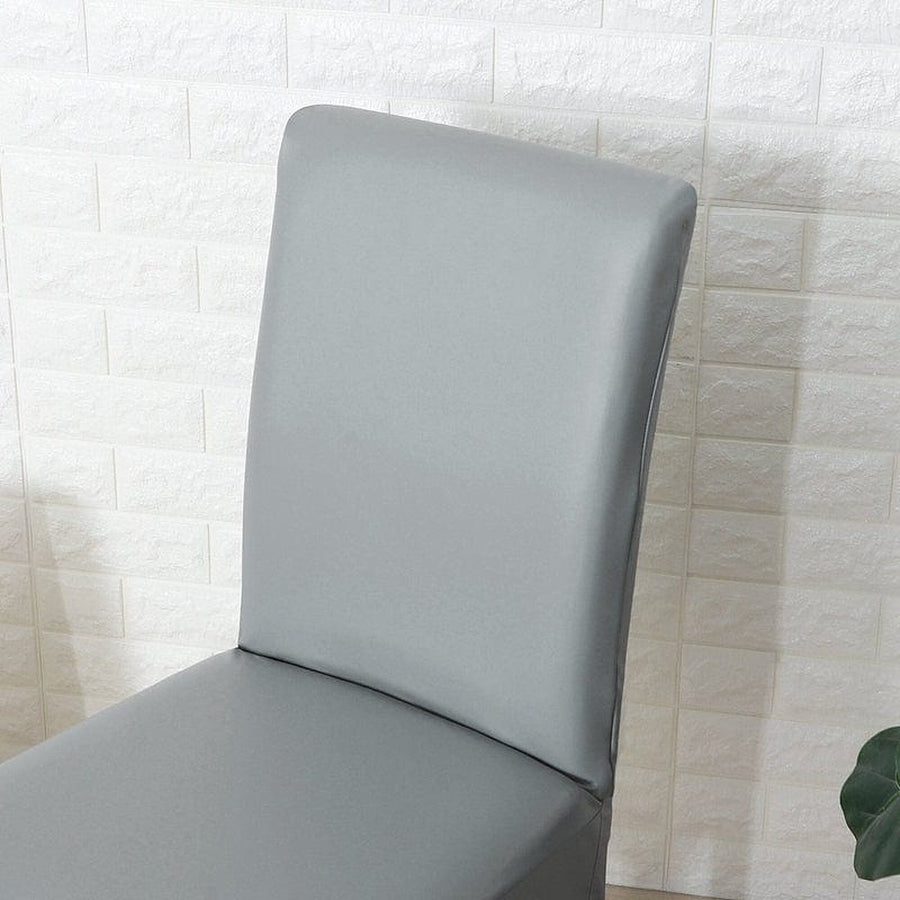 Chair Cover – Leather Look – Pearl Grey