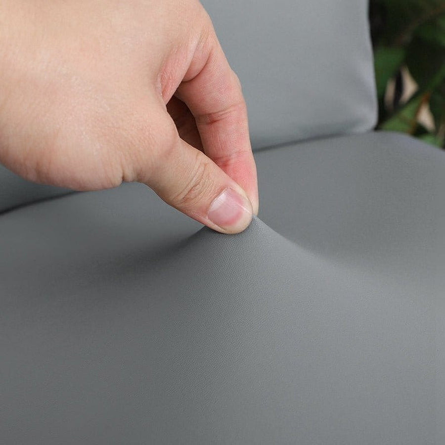Chair Cover – Leather Look – Pearl Grey