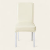 Chair Cover – Leather Look – Pearl White