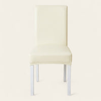 Chair Cover – Leather Look – Pearl White