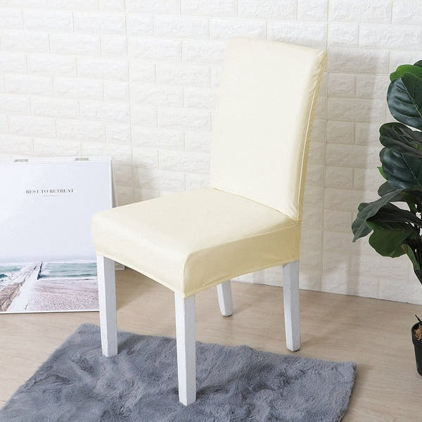 Chair Cover – Leather Look – Pearl White