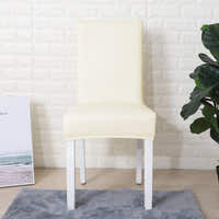 Chair Cover – Leather Look – Pearl White