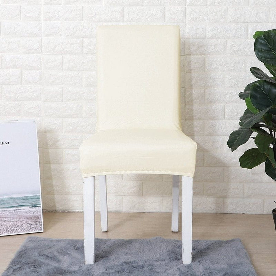 Chair Cover – Leather Look – Pearl White