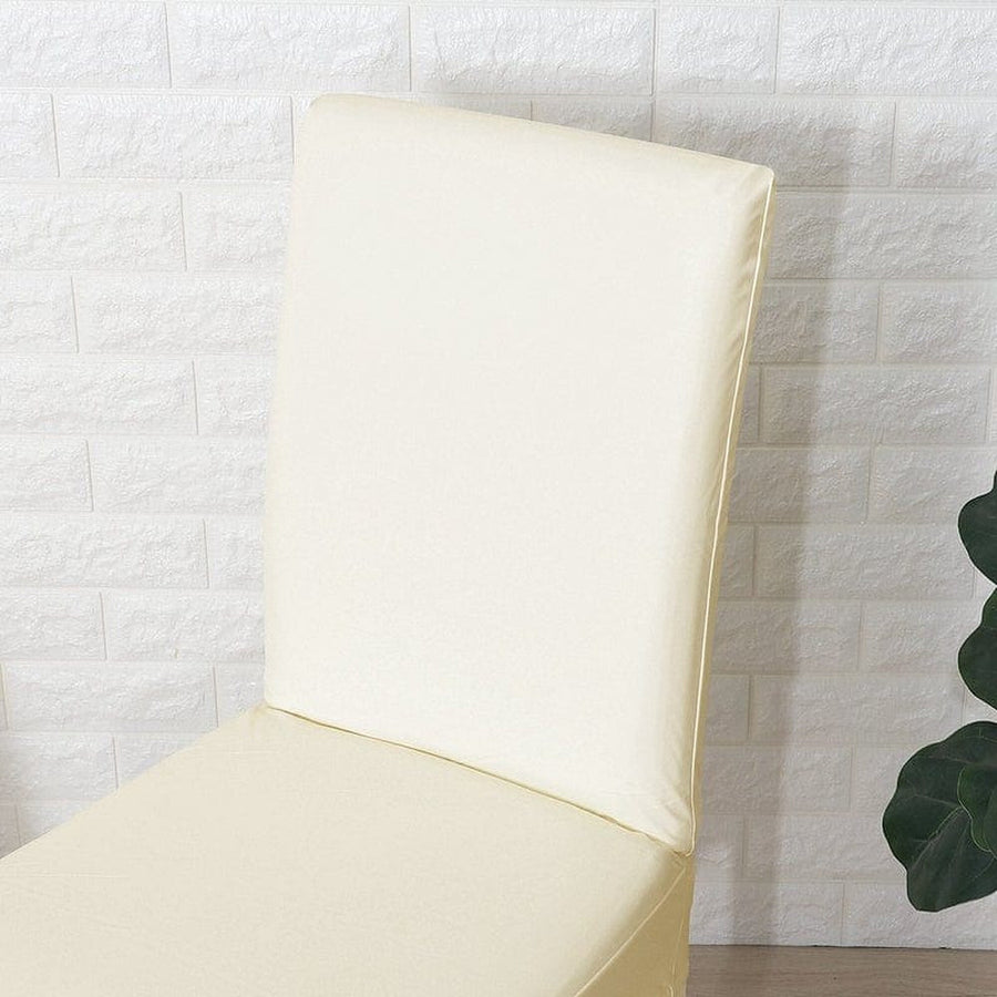 Chair Cover – Leather Look – Pearl White