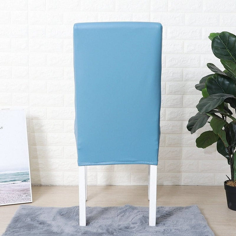 Chair Cover – Leather Look – Sky Mist