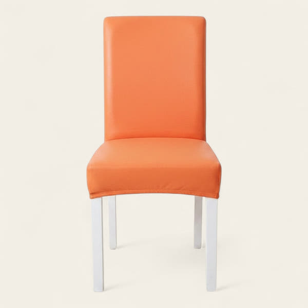 Chair Cover – Leather Look – Terracotta