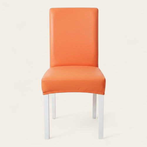 Chair Cover – Leather Look – Terracotta