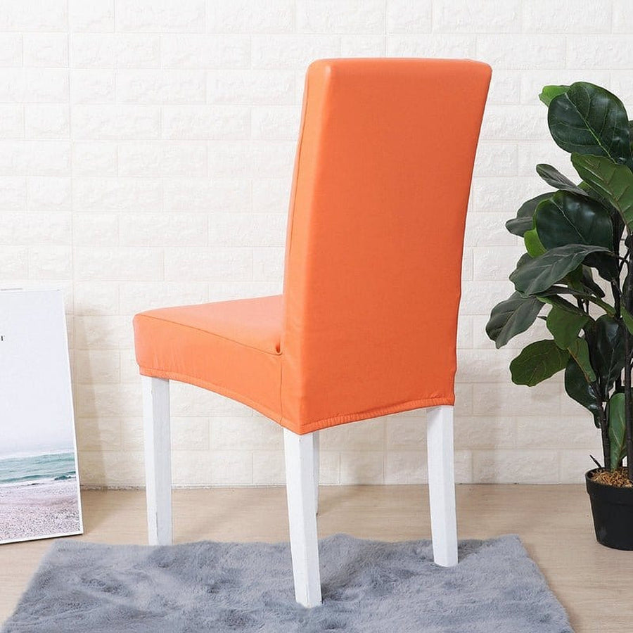 Chair Cover – Leather Look – Terracotta